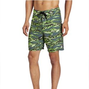 Hurley Men's Green and Gray Camo Board Shorts